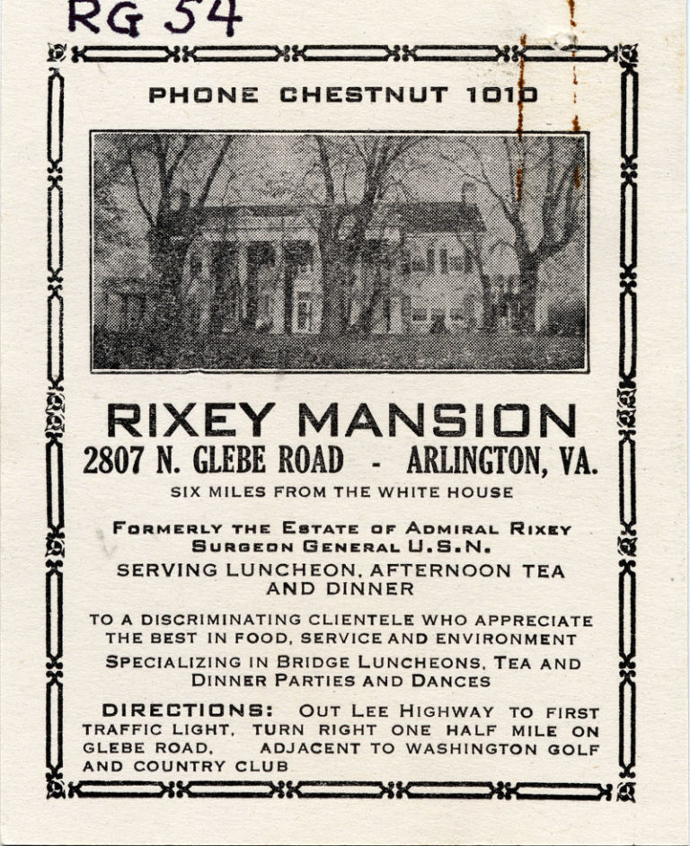 Rixey Mansion poster