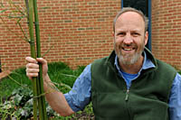 Don Weber, named 2010 Outstanding Volunteer for his work in helping start the Library's garden program.