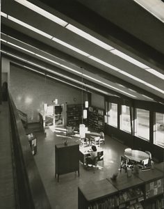 balcony view of library