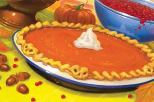 cartoon pumpkin pie