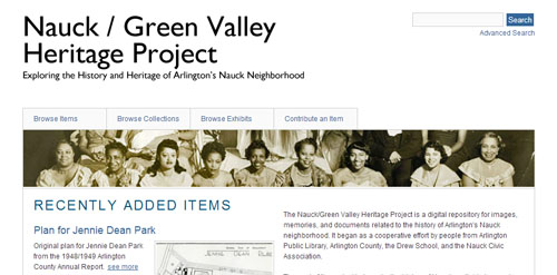 Nauck Green Vallery Heritage Project Banner