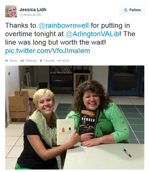 Rainbow Rowell tweet