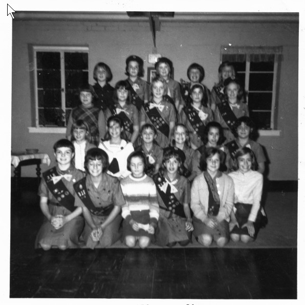 black and white girl scouts photo