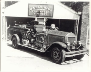 black and white photo of Halls Hill volunteer Fire Department