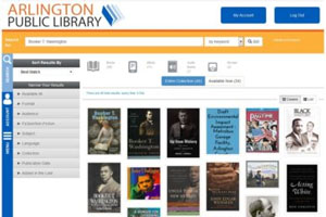 image of the new books browse page in the library catalog