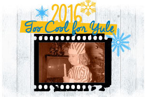 2016 Too Cool for Yule a vintage photograph of a child at christmas holding a candle