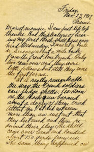 Fenwick's letter home, page 1