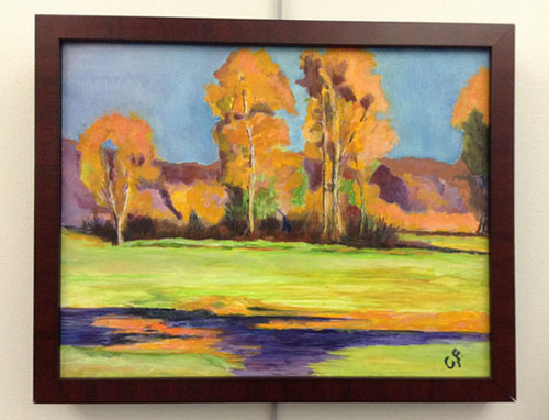 Impressionistic Oil Painting of Trees