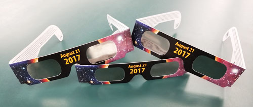 3 pairs of solar eclipse viewing glasses