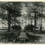 Exterior of Arlington Hall girls school, ca. 1940. From the late 1927 to 1942, Arlington Hall was a private educational institution in Arlington, Virginia. It was a Junior College as well as a four-year boarding high school. In 1930, the school was known for its thorough instruction, recreational features and manicured landscaping. The main building housed administrative offices, classrooms, and a dormitory. It quickly became a beloved and well-known accredited institution for upper-class women around the country.
