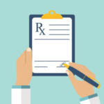 illustration of doctor writing prescription