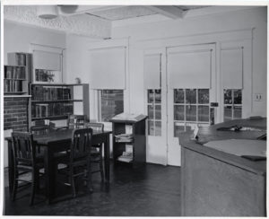 Interior of old Cherrydale Library, 1940s
