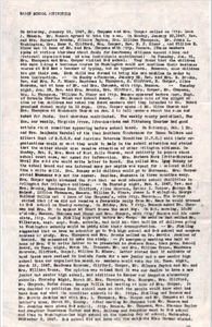 Densely typewritten page on legal paper, with fold creases