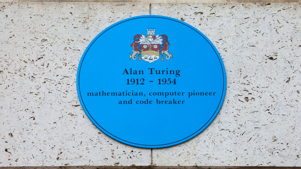 wall plaque about Alan Turing