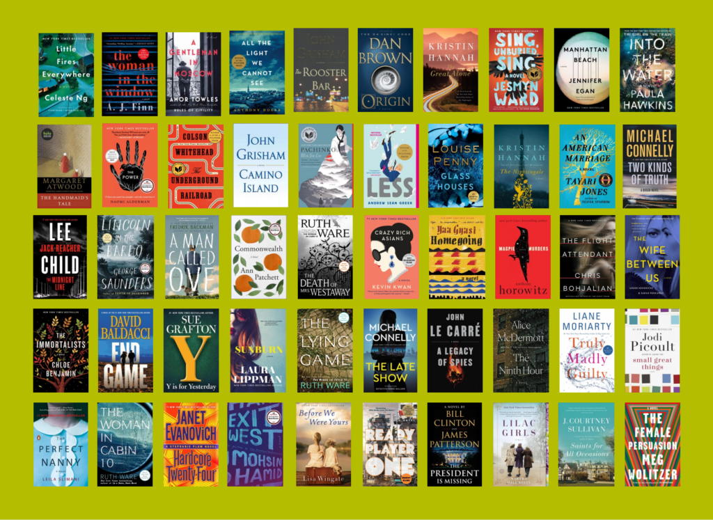 50 book covers in a 10x5 grid. click or tap to go to the catalog list.