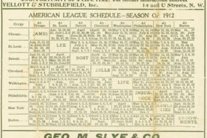 American League Schedule 1912