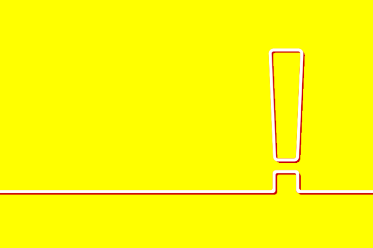graphic exclamation point on a yellow background