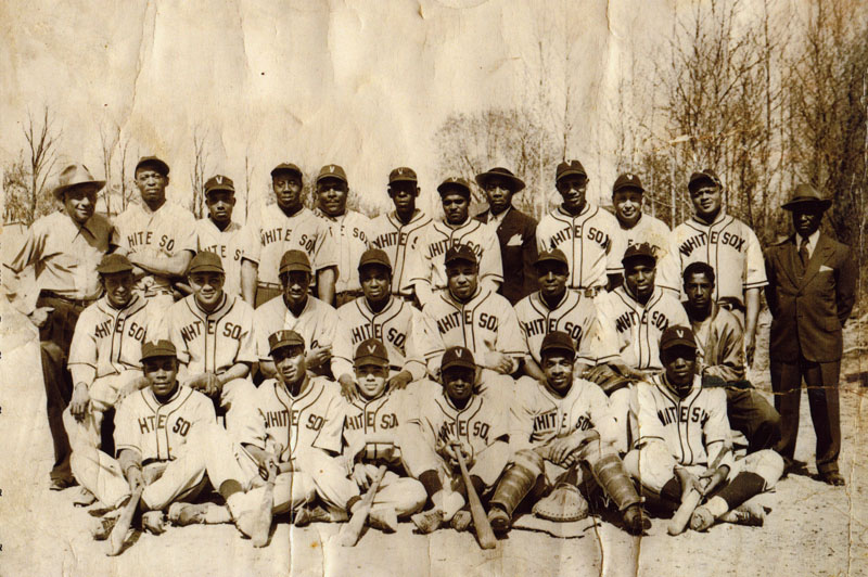 1930s baseball team, all black men, photograph