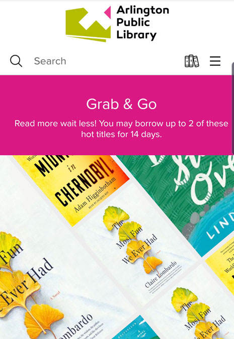 Screenshot of Grab & Go in OverDrive app