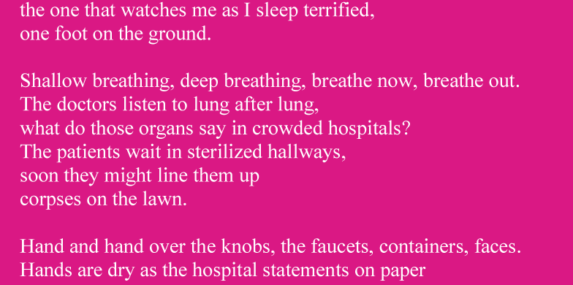 I'm a poet and stay at home mother living in the Fairlington neighborhood. This poem is about the pandemic and how it alters us in different ways.