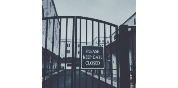 In this time of quarantine and self-isolation, this sign on the fence and emptiness of the lot embodies our emotions; to keep the gate closed and the doors of our homes closed, all for the best for the health of our nation and community.