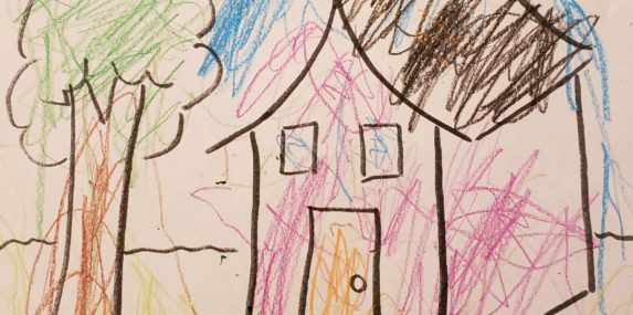 7 year old Nolan has been having trouble adjusting to all the recent changes, especially as a child on the autism spectrum. He finds comfort in playing outside, singing his original songs, and coloring (like the image you see here).