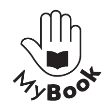Drawing of a hand with a book in the palm, over the words My Book.