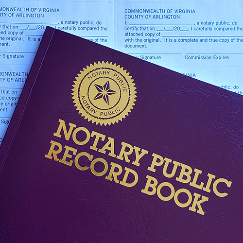 Link to appointment for notary services.