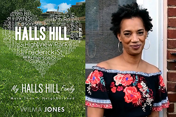Photo of author author Wilma Jones and her book cover "My Halls Hill Family: More Than a Neighborhood."