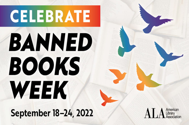 ALA theme graphic of 2022 banned books week.