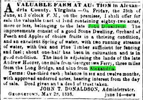 1858_June_14_Donaldson_Land_For_Sale_Daily_National_Intelligencer