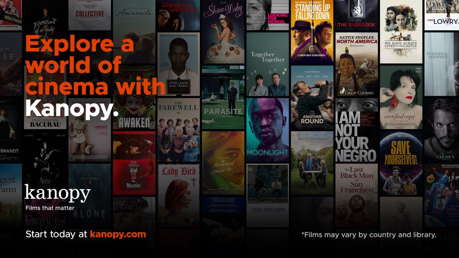 New stream films and TV free with Kanopy!