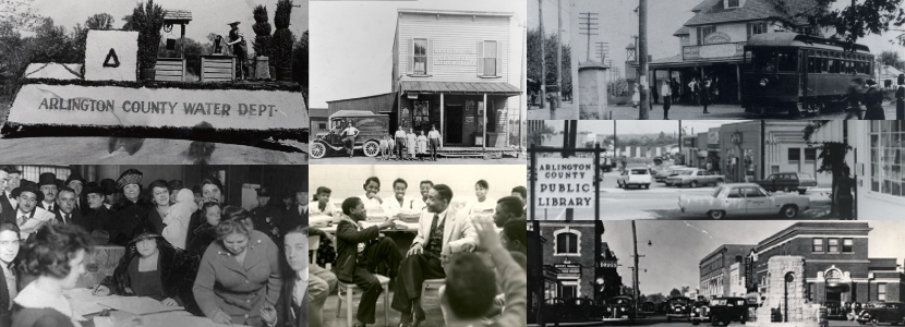 Collage of historic photos in the Center for Local History collection.