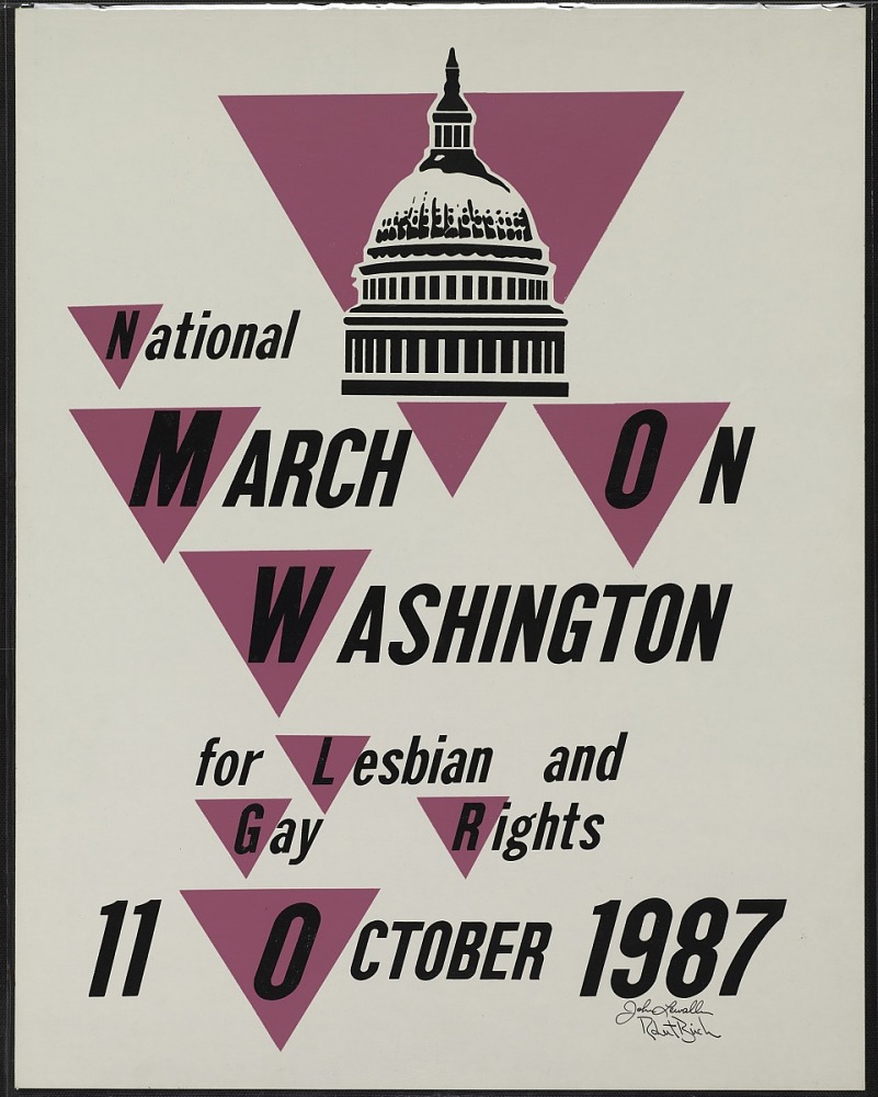 National March on Washington for Lesbian and Gay Rights poster 1987.