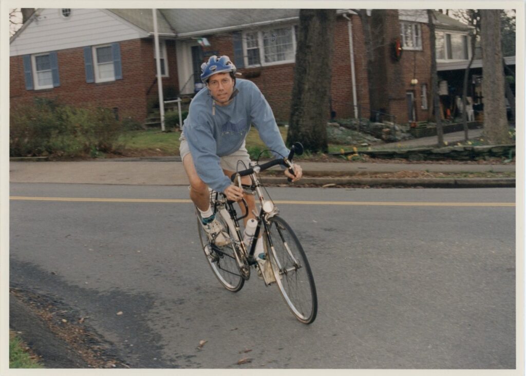 Jay Fisette on his bike.