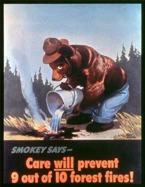 The original smokey bear drawing.