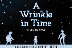 A wrinkle in Time book cover.