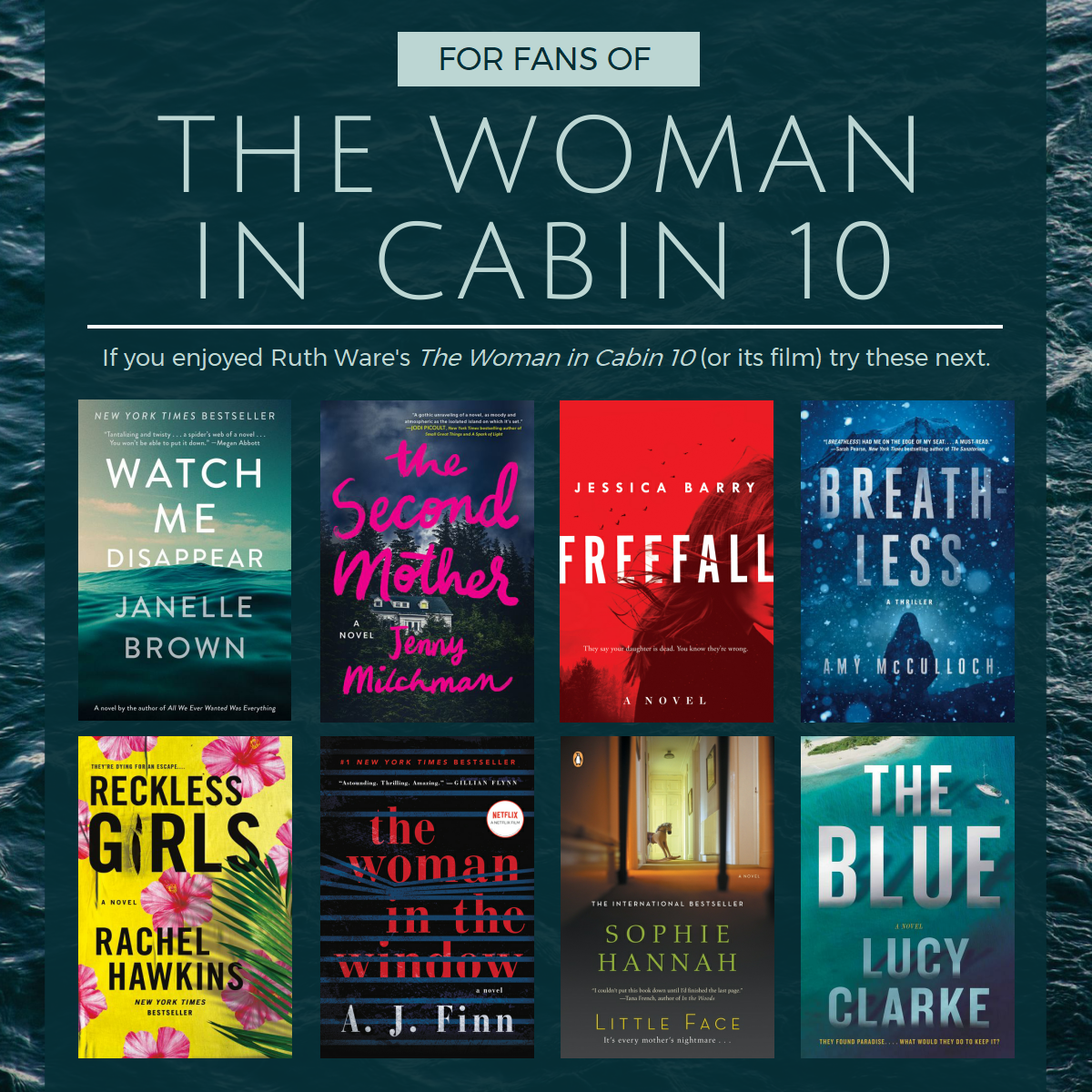 link to "For Fans Of... The Woman in Cabin 10" booklist