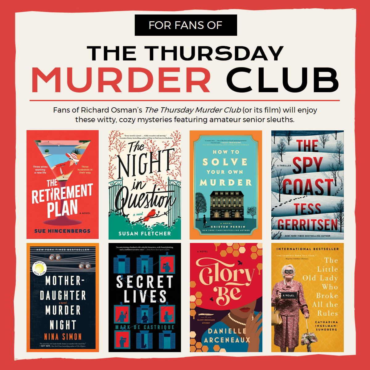 link to "For Fans of... Thursday Murder Club" booklist