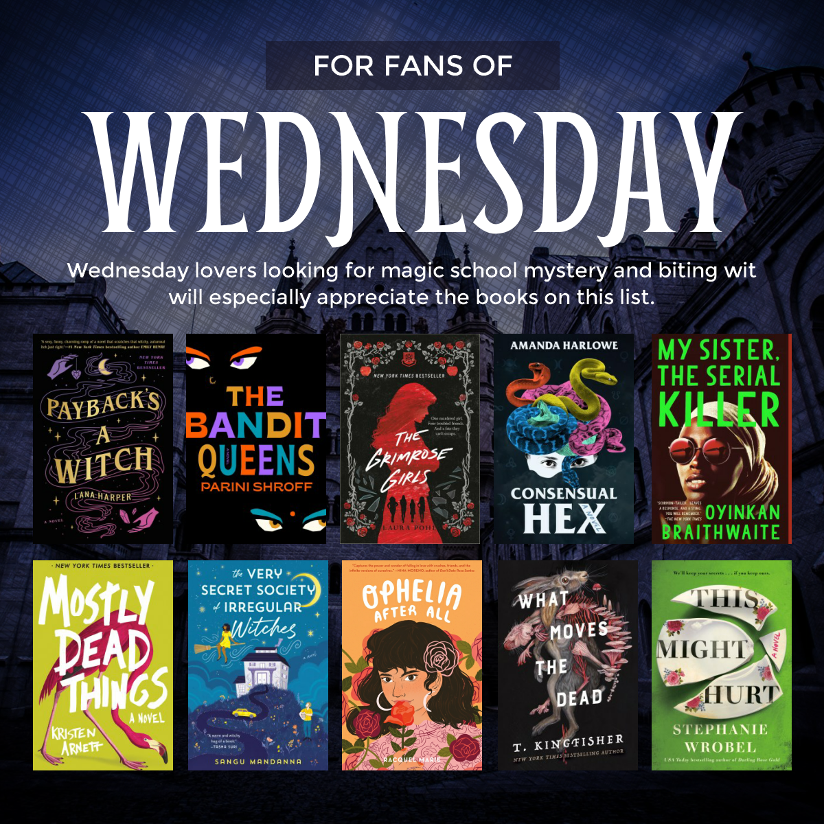link to "For Fans of Wednesday" booklist