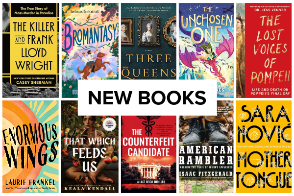 Place your holds on our new monthly book releases in the library catalog.