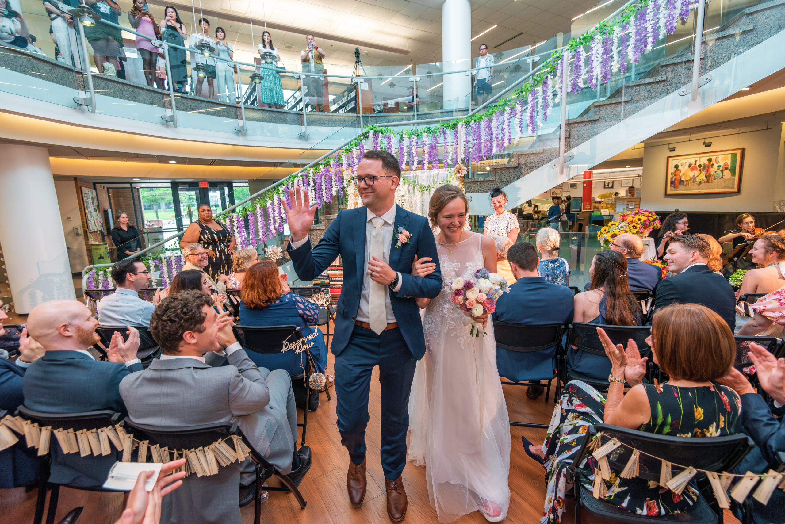 Katie and Vincent's wedding at Central Library.