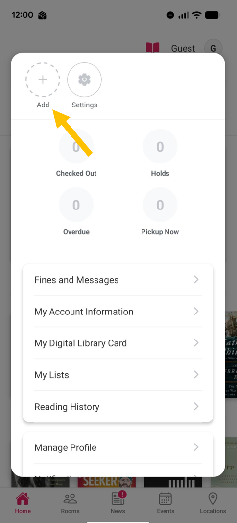 Library App 3.0 new account
