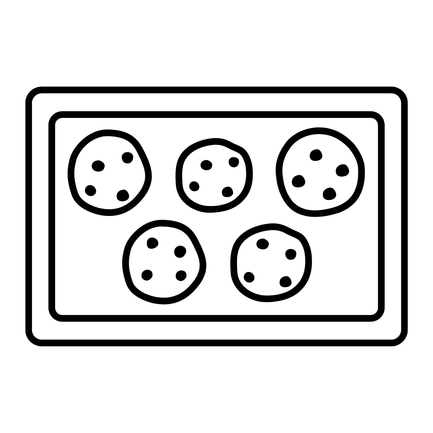 Tray bake cookies icon