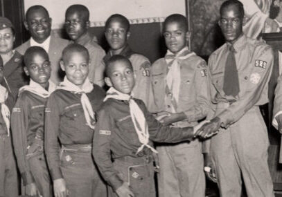 "Cubbers being inducted into scouting, 1953"