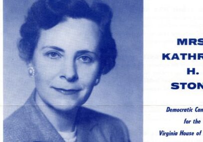 Campaign flyer for Kathryn Stone, candidate for House of Delegates in 1959.